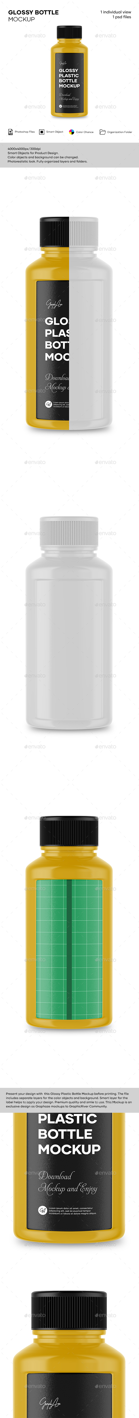 Download Glossy Plastic Bottle Mockup By Graphaze Graphicriver