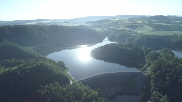 Aerial View of Dam