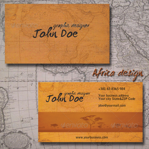 Africa Business Card - Creative Business Cards