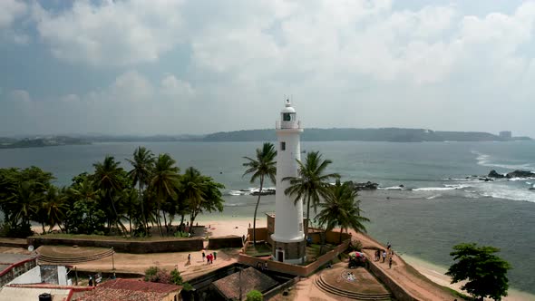 Lighthouse Mosque and Fort in the Southern Part of the Island of Sri Lanka