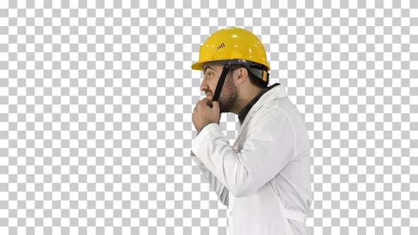Engineer or Worker Yellow Safety Helmet, Alpha Channel alt