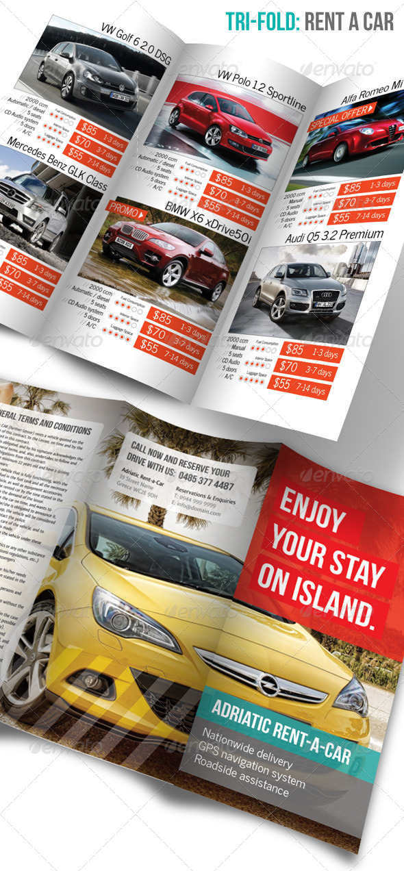 Tri-fold: Rent a Car - Catalogs Brochures