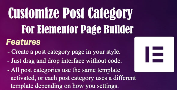 Customize Post Category for Elementor Page Builder