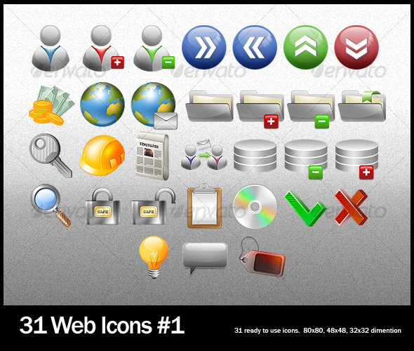 31 Clean Icons - Web Icons