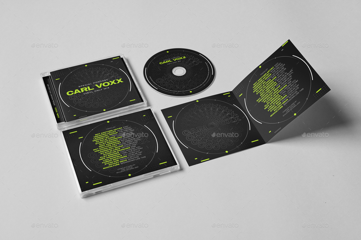 Modern DJ Mix / Album CD Cover Artwork Template by vinyljunkie ...