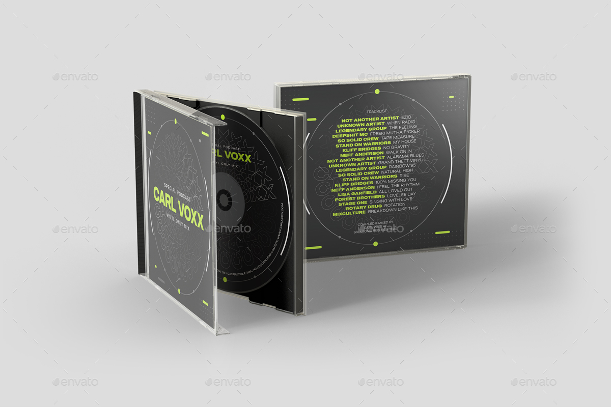 Modern DJ Mix / Album CD Cover Artwork Template by vinyljunkie ...