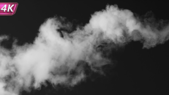 White Smoke Flows Horizontally alt