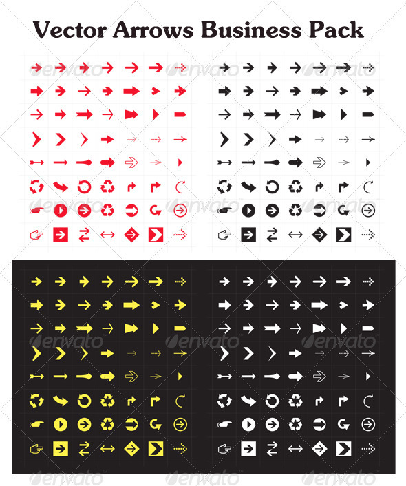 Vector Arrows Business Pack Buttons