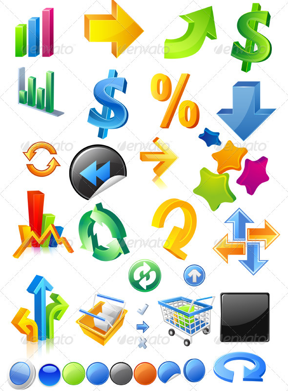 Vector Commercial Buttons Pack 