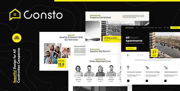 Exceptional Consto | Industrial Construction Company HTML Template