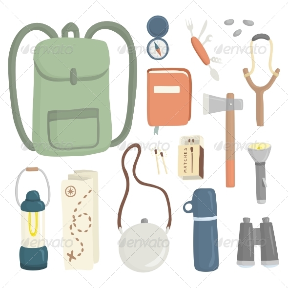 Camping - Objects Vectors