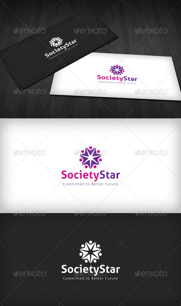 Society Star Logo - Humans Logo Templates