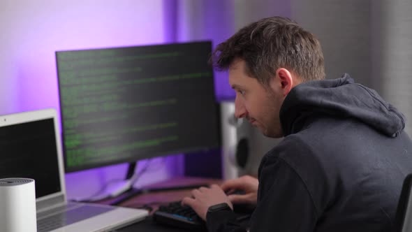 A Hacker in a Hood Types Program Code