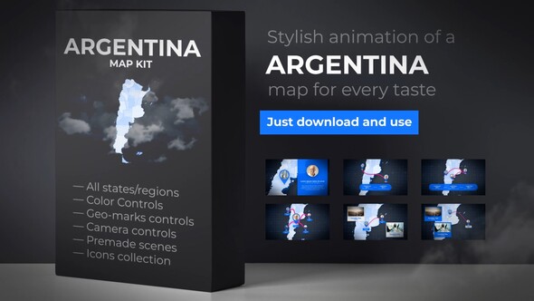 Argentina Map - VideoHive 27424028