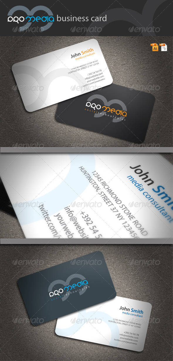Pro Media Business Card - Corporate Business Cards
