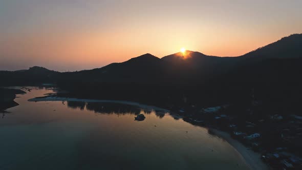 Sunrise Landscape in Tropical Mountain Island