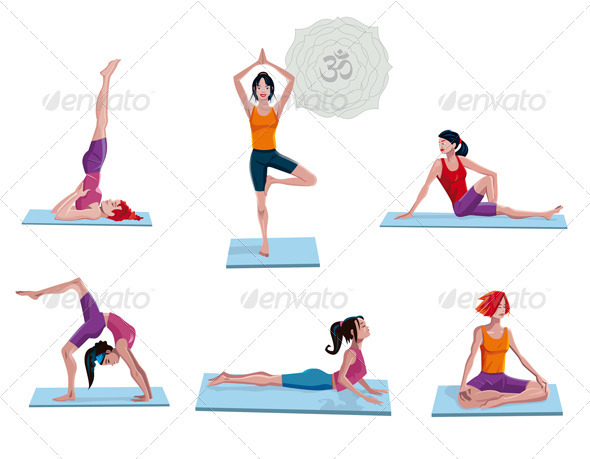 Women Practicing Yoga - People Characters