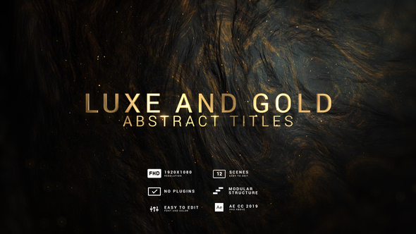 Luxe and Gold | Abstract titles