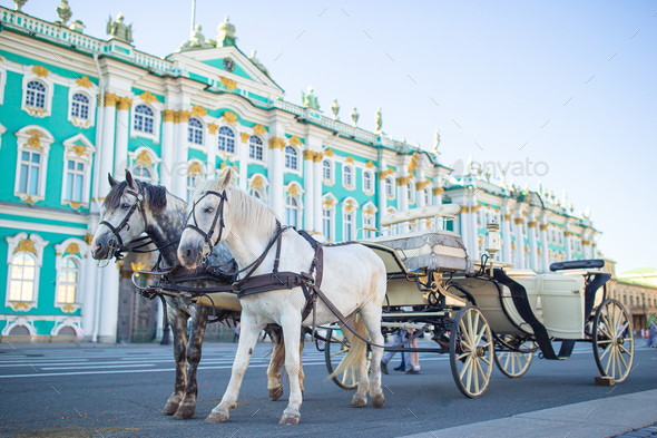 Hermitage on Palace Square, St Petersburg, Russia - Stock Photo - Images