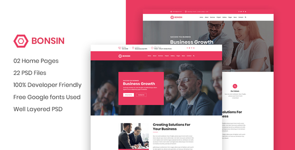 Bonsin -Business Website - ThemeForest 27438773