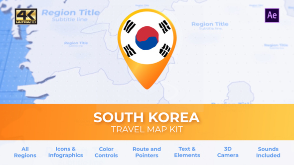 South Korea Map - VideoHive 27456571