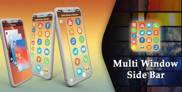 Multi Window - Side Bar : Split Screen - Android App + Admob + Facebook Integration