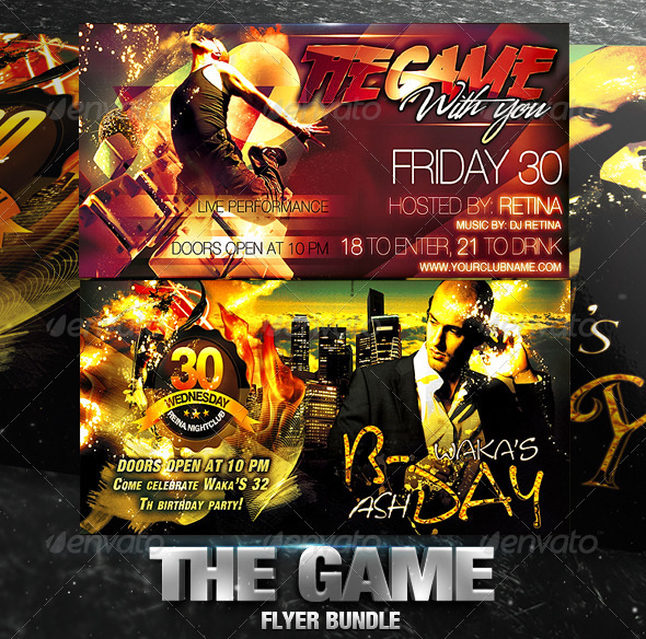 The Game Flyer Bundle - Clubs & Parties Events