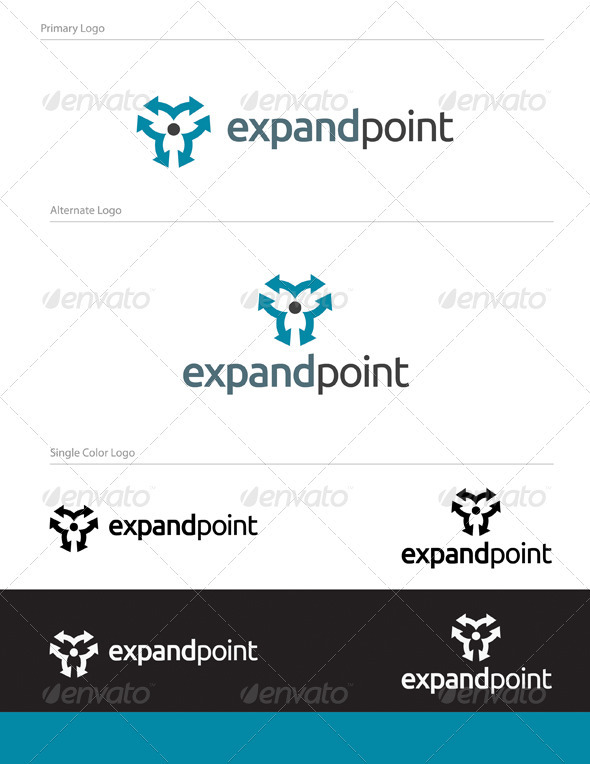 Expand Point Logo Design - ABS-030 - Vector Abstract