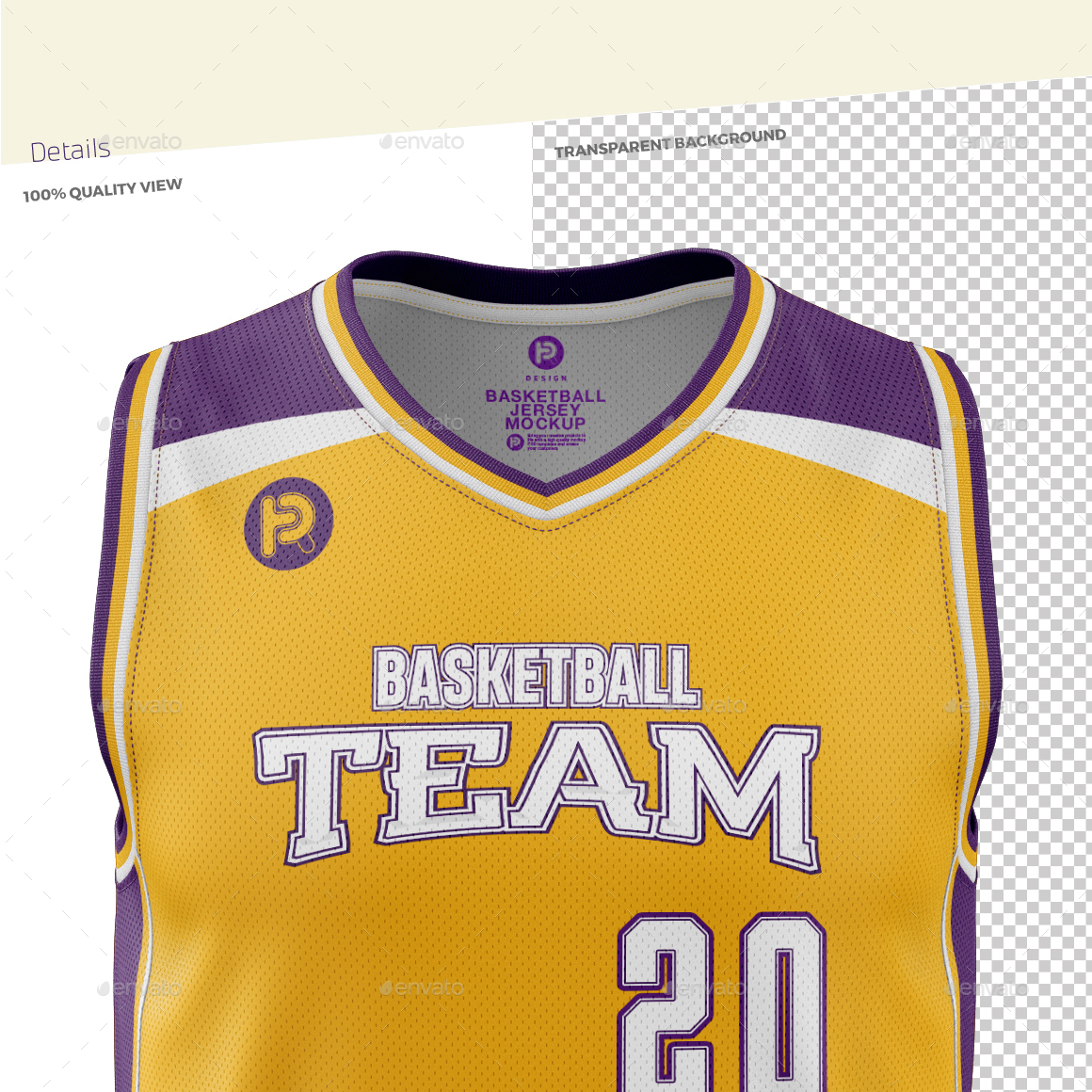 Download Men's V-Neck Basketball Jersey Mockup by TRDesignme | GraphicRiver