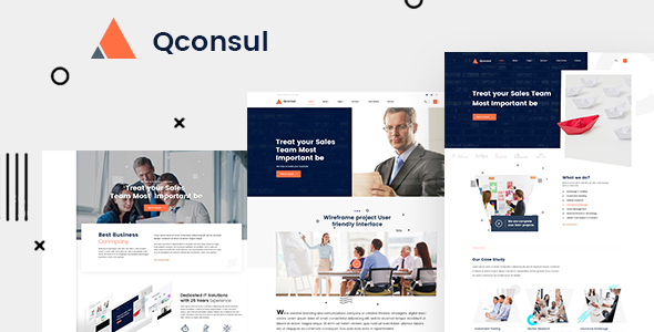 Excellent Qconsul - Business Consulting HTML Template
