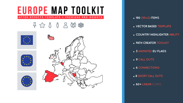 Europe Map Toolkit - VideoHive 27476604