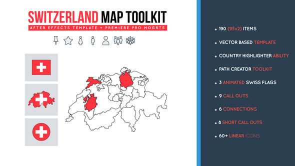 Switzerland Map Toolkit - VideoHive 27489635