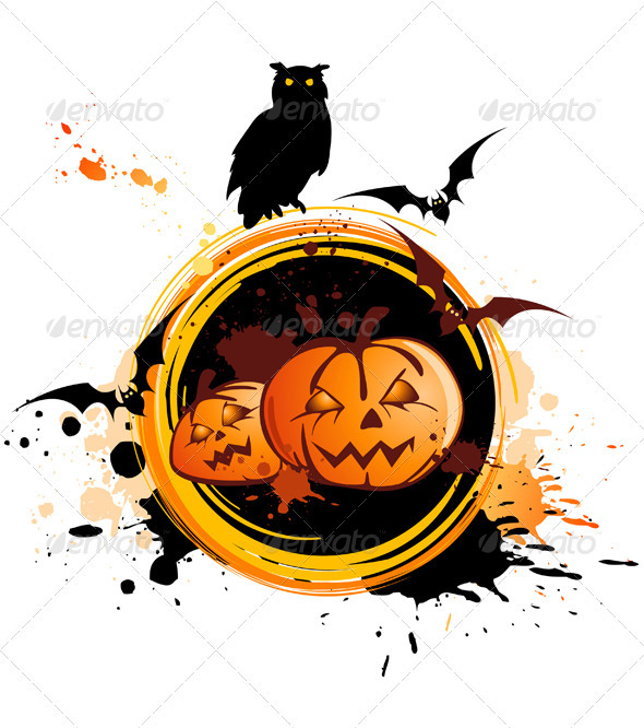 Halloween Background with Owl - Halloween Seasons/Holidays