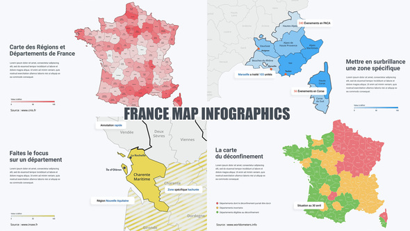 France Map Infographics - VideoHive 27491818
