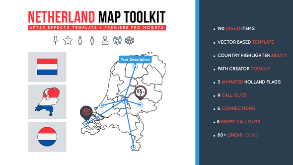 Netherland Map Toolkit - VideoHive 27491940