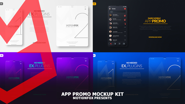App Promo Mockup Kit - Dark & White