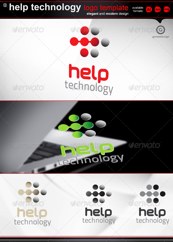 Help technology - Abstract Logo Templates