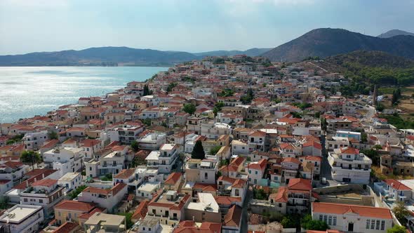 Aerial View of Ermioni Greece  Drone Videography alt