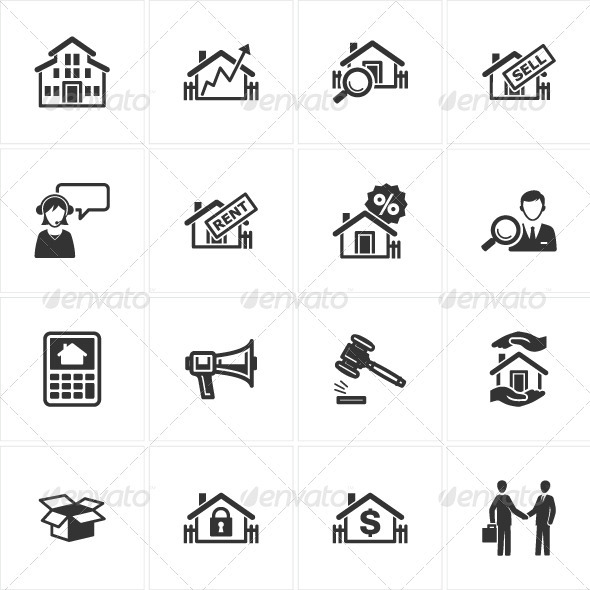 Real Estate Icons - Web Icons