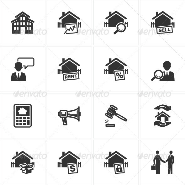 Real Estate Icons - Web Icons