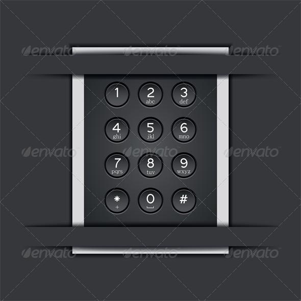Vector phone keypad background - Media Technology