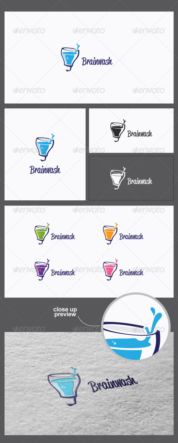 BrainWash Logo Template