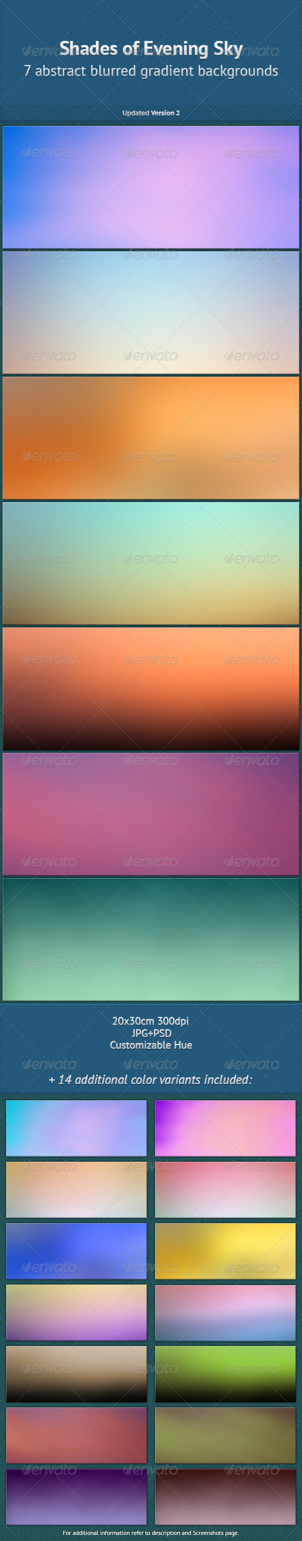 Shades of Evening Sky - Abstract Backgrounds
