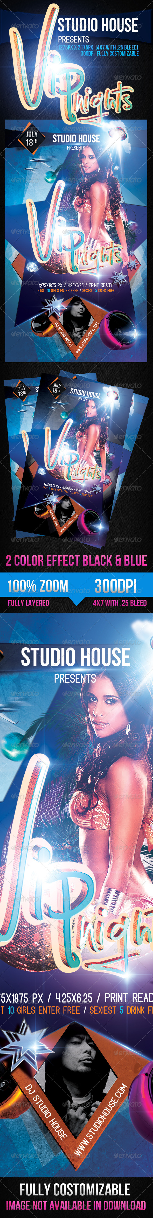 Vip Nights Party Flyer - Clubs & Parties Events