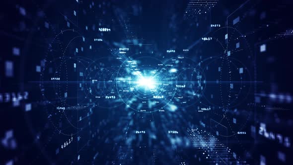 Cyberspace With Particles Digital Data 823 alt