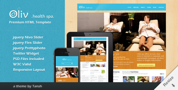 Exceptional Oliv Responsive Spa Template