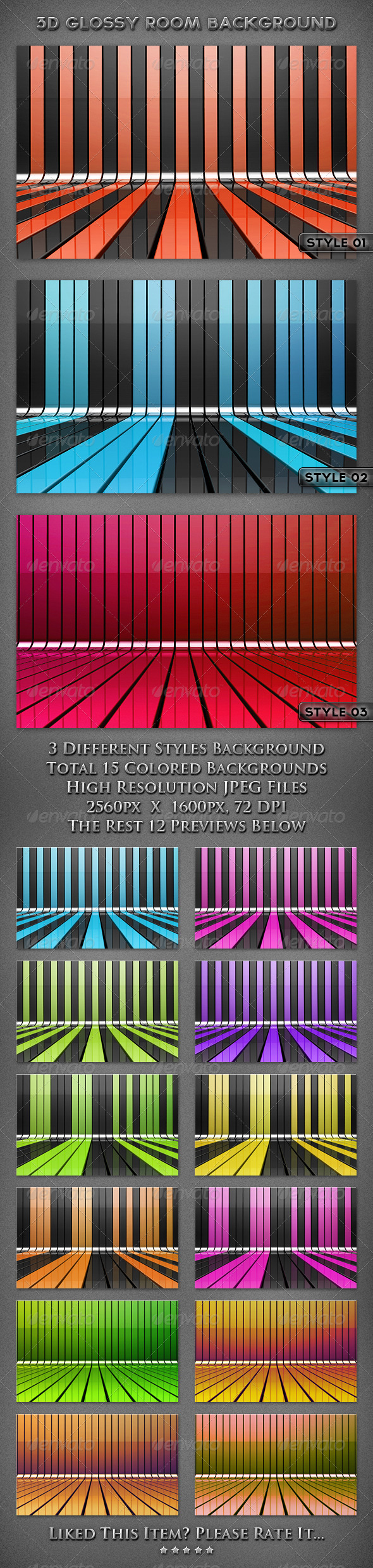 3D Glossy Room Background