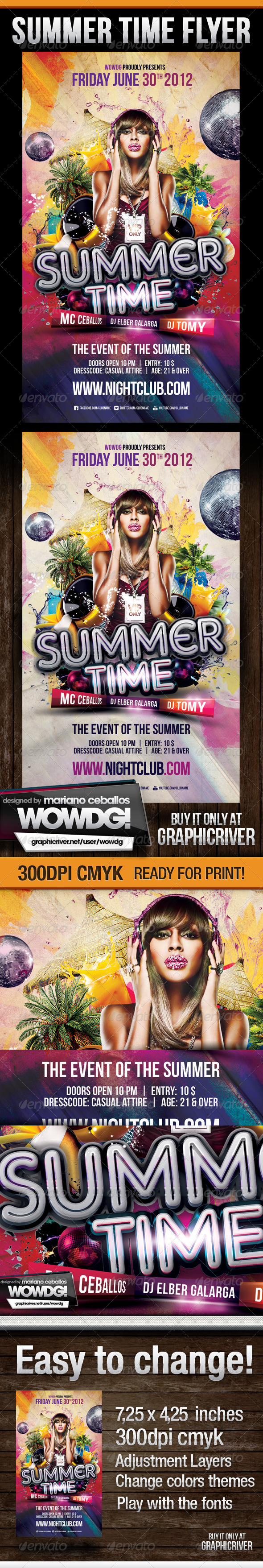 Summer Time - Flyers Print Templates