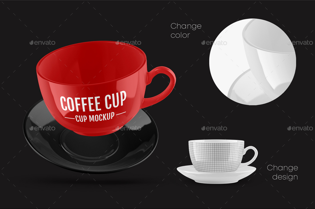 Download Glossy Coffee Cup Mockup Set By Yevheniia Tsybulenko Graphicriver