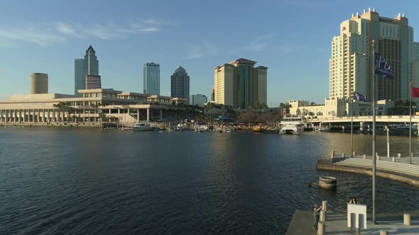Aerial view of skyscrapers in Tampa alt